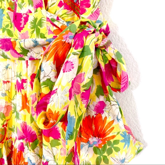 Banjanan Mercy Floral Short Sleeve Midi Wrap Dress - Picture 9 of 13